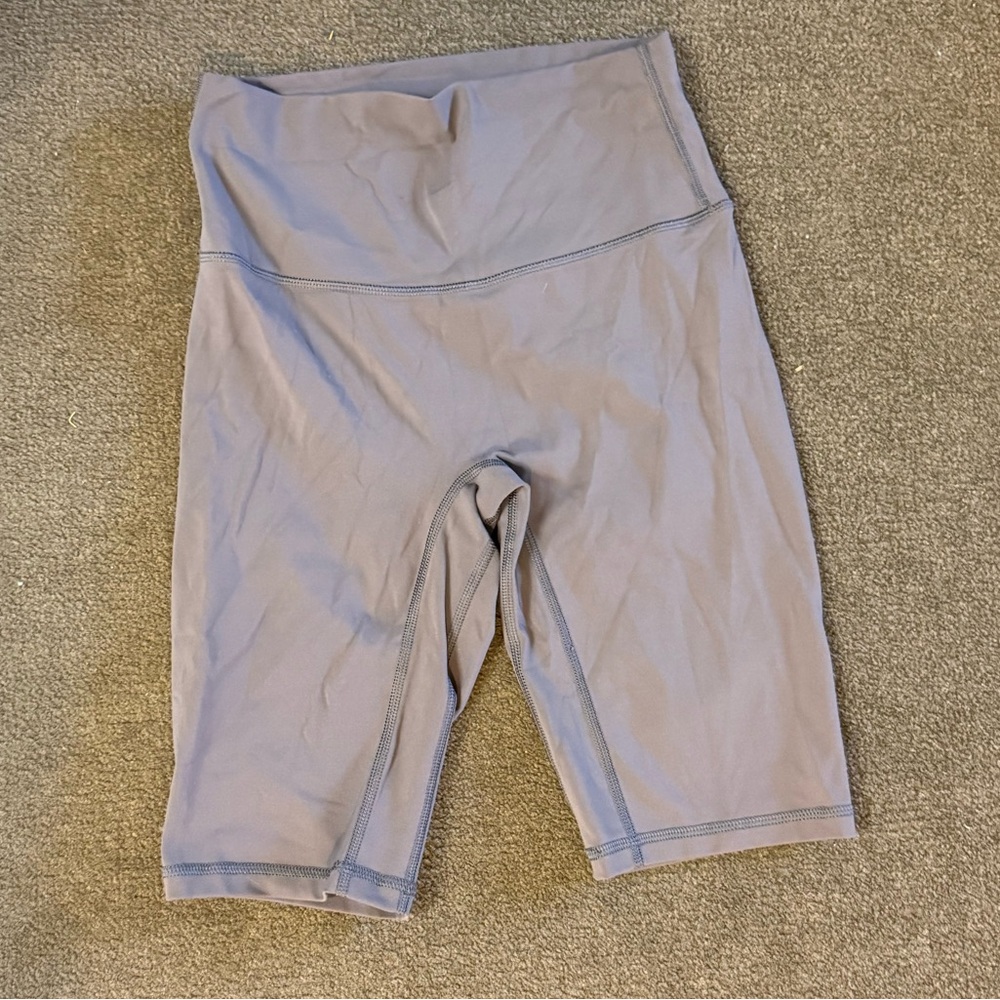 Beyond Yoga High-Waisted Gray Bike Shorts